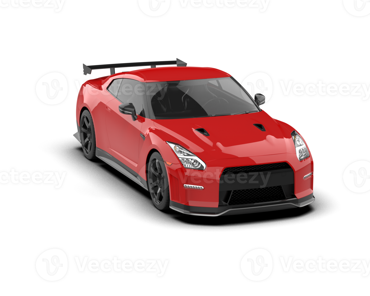 Realistic sport car isolated on background. 3d rendering - illustration png
