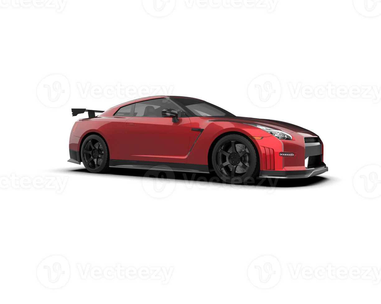 Realistic sport car isolated on background. 3d rendering - illustration png