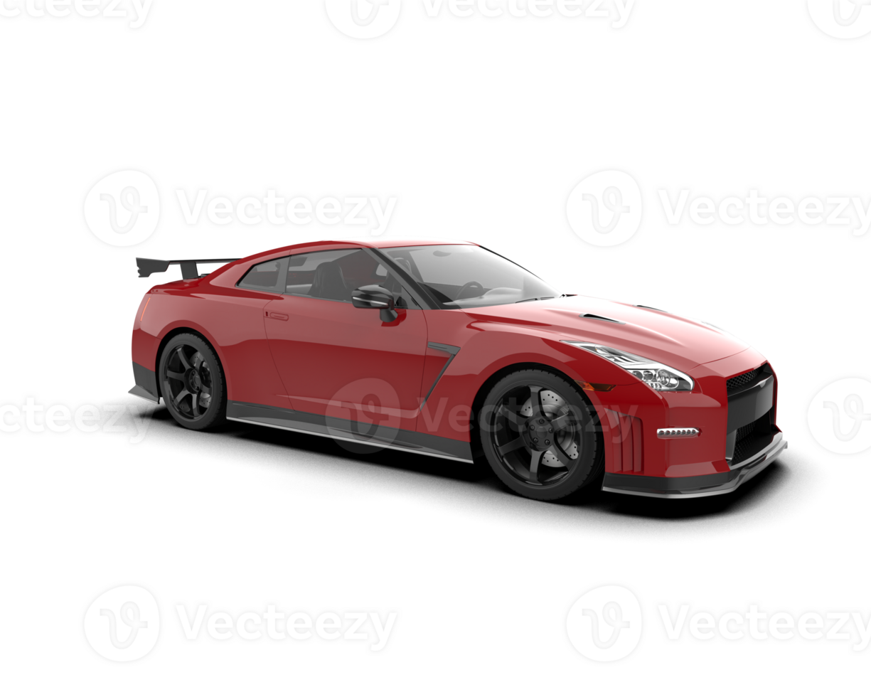 Realistic sport car isolated on background. 3d rendering - illustration png