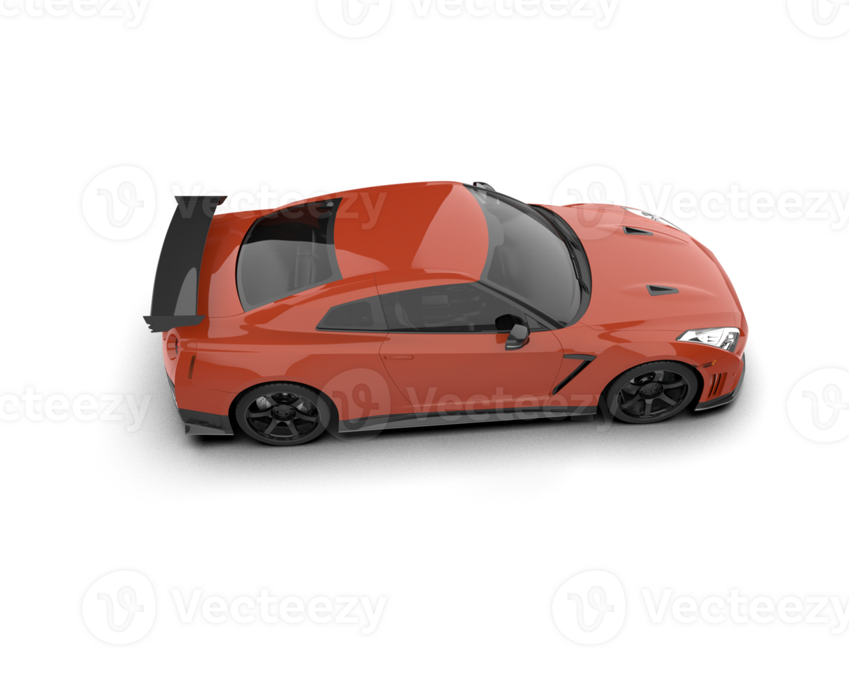 Realistic sport car isolated on background. 3d rendering - illustration png
