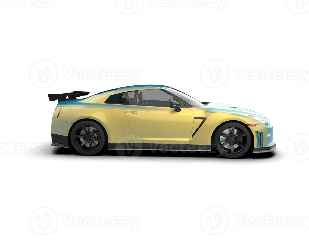 Realistic sport car isolated on background. 3d rendering - illustration png