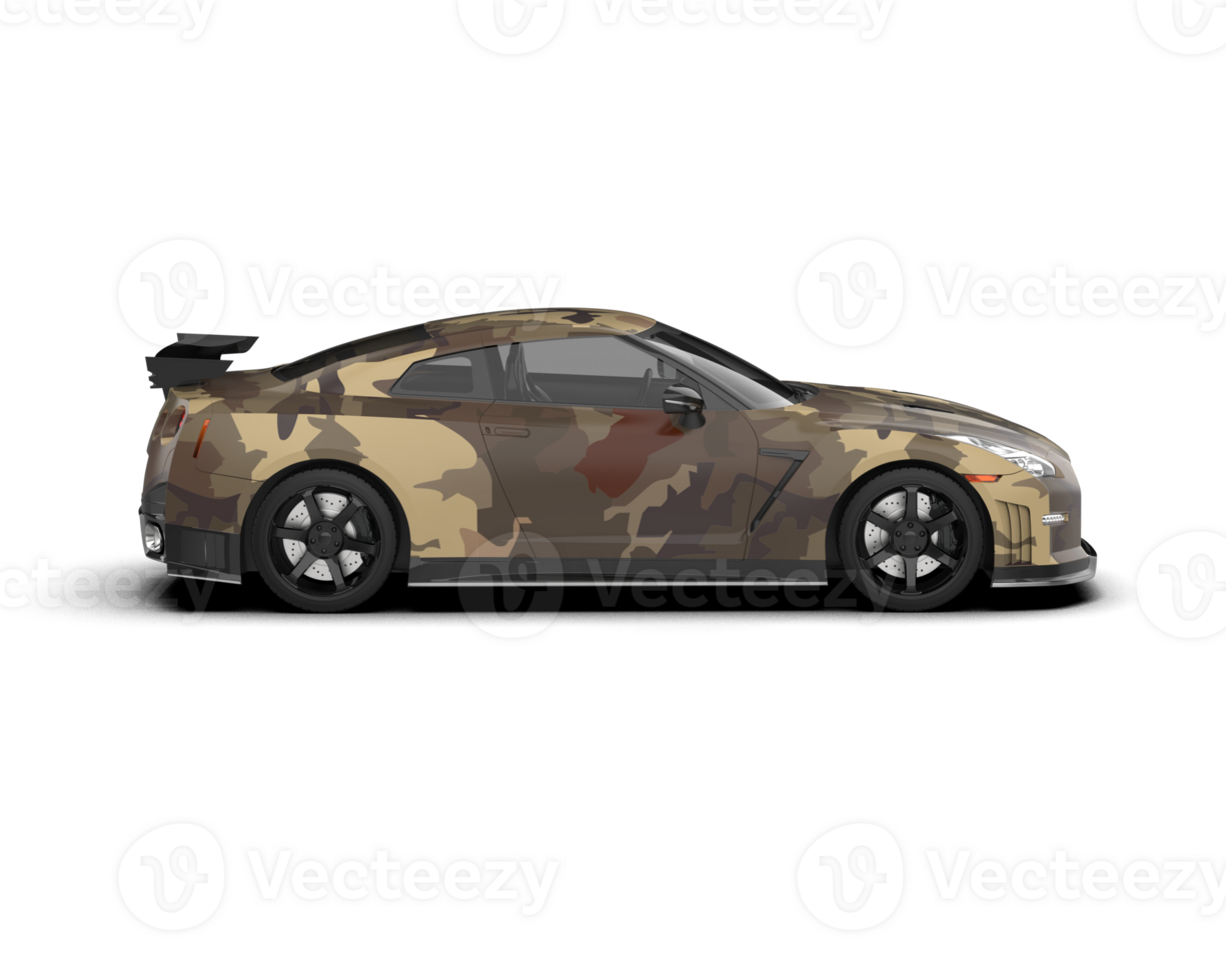Realistic sport car isolated on background. 3d rendering - illustration png