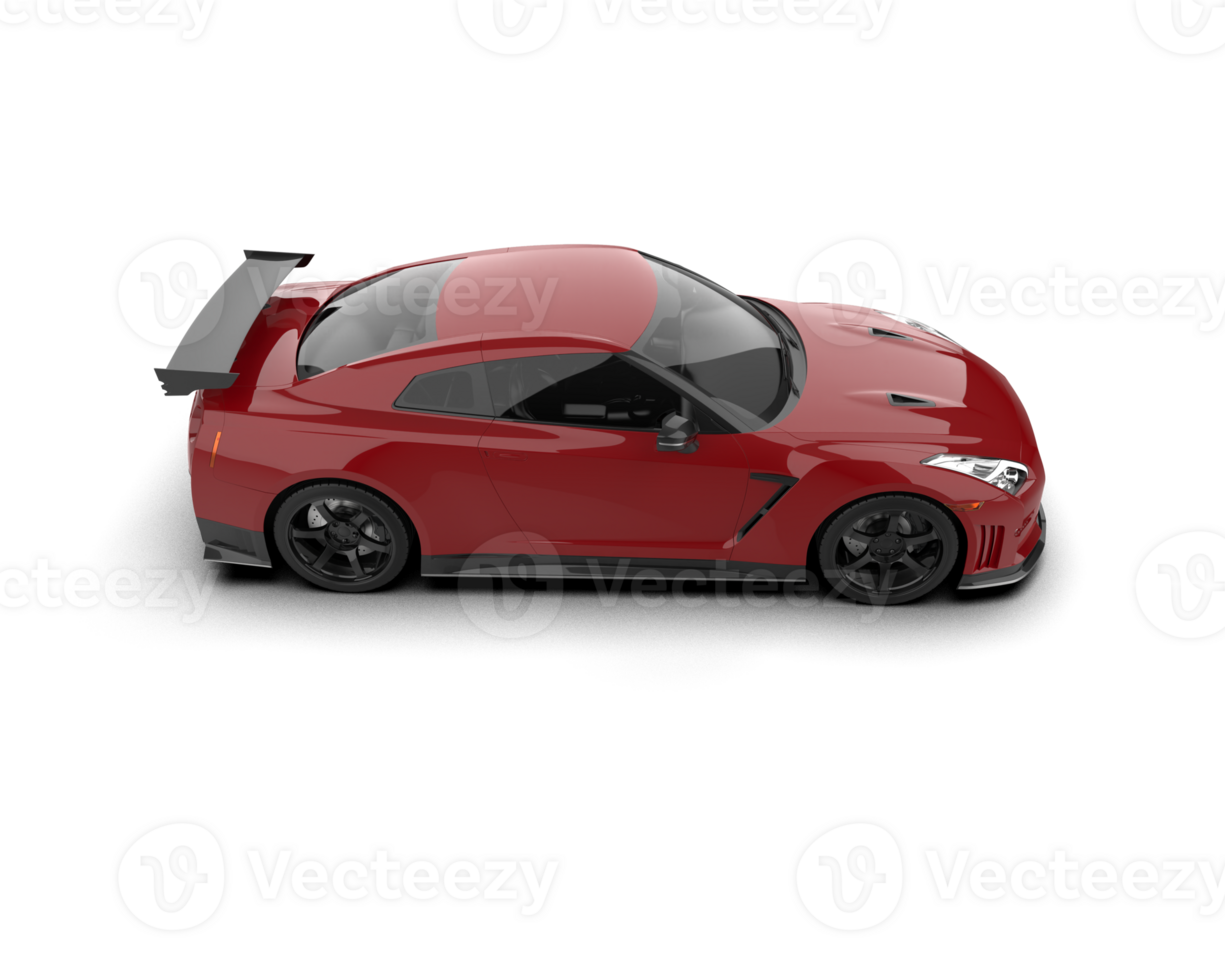 Realistic sport car isolated on background. 3d rendering - illustration png