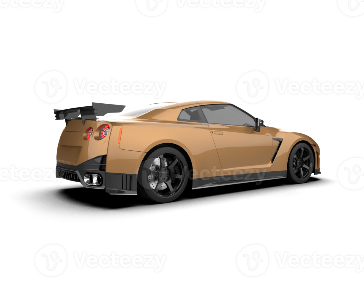 Realistic sport car isolated on background. 3d rendering - illustration png