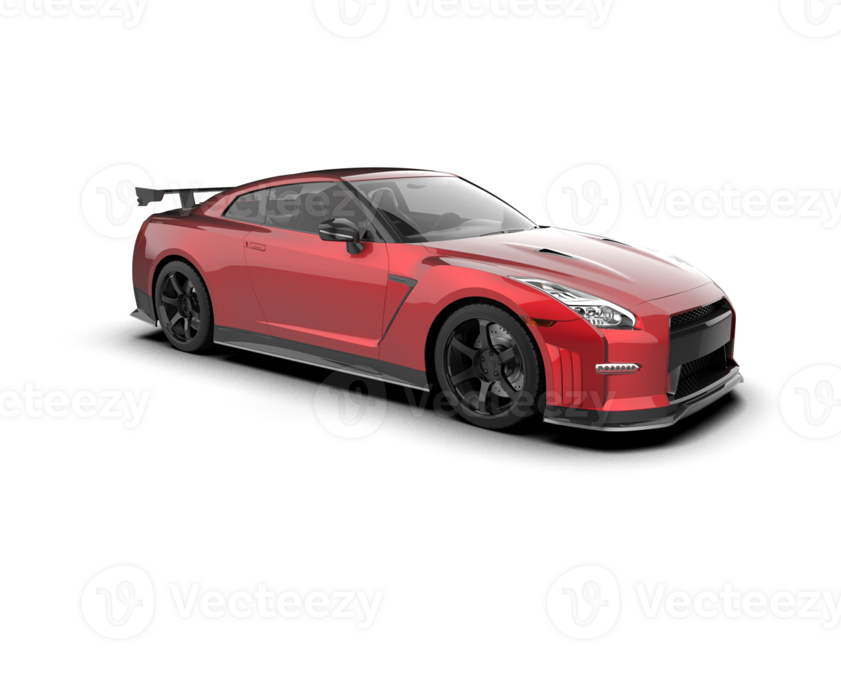 Realistic sport car isolated on background. 3d rendering - illustration png