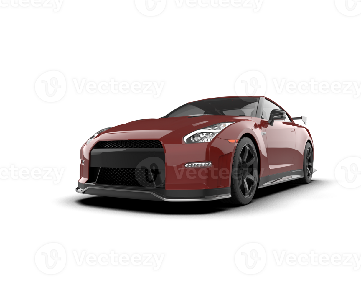 Realistic sport car isolated on background. 3d rendering - illustration png
