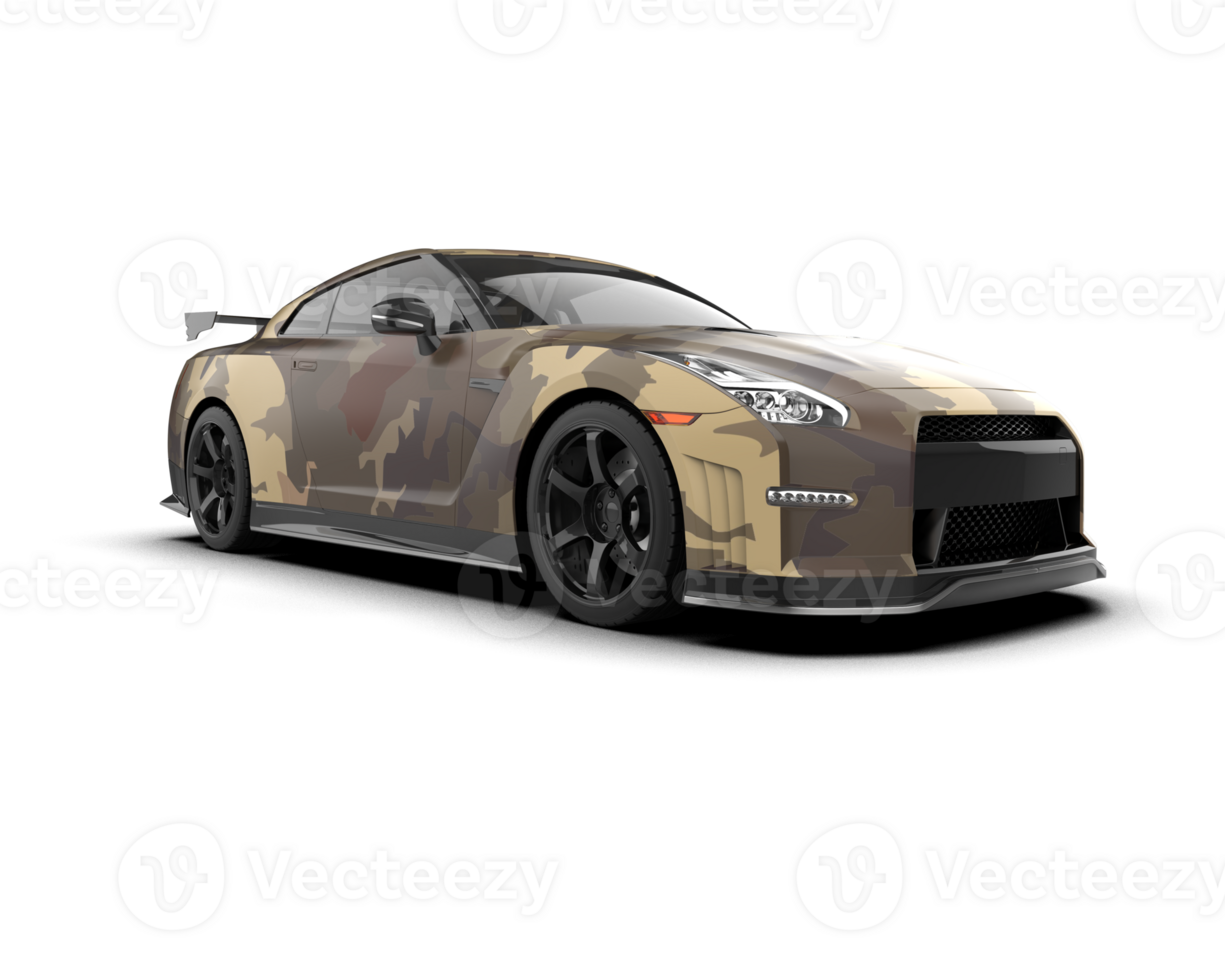 Realistic sport car isolated on background. 3d rendering - illustration png