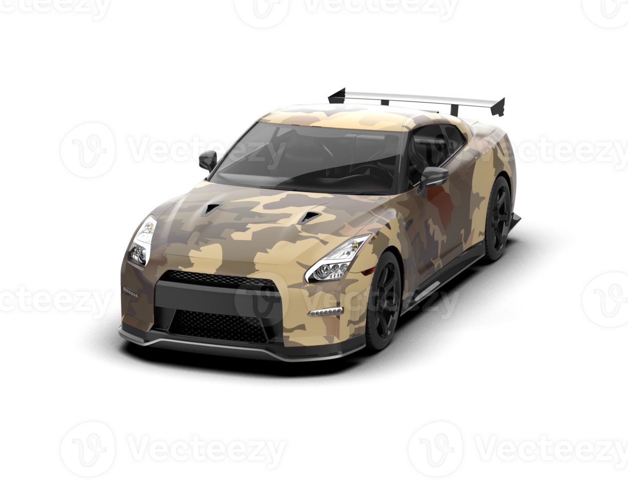 Realistic sport car isolated on background. 3d rendering - illustration png