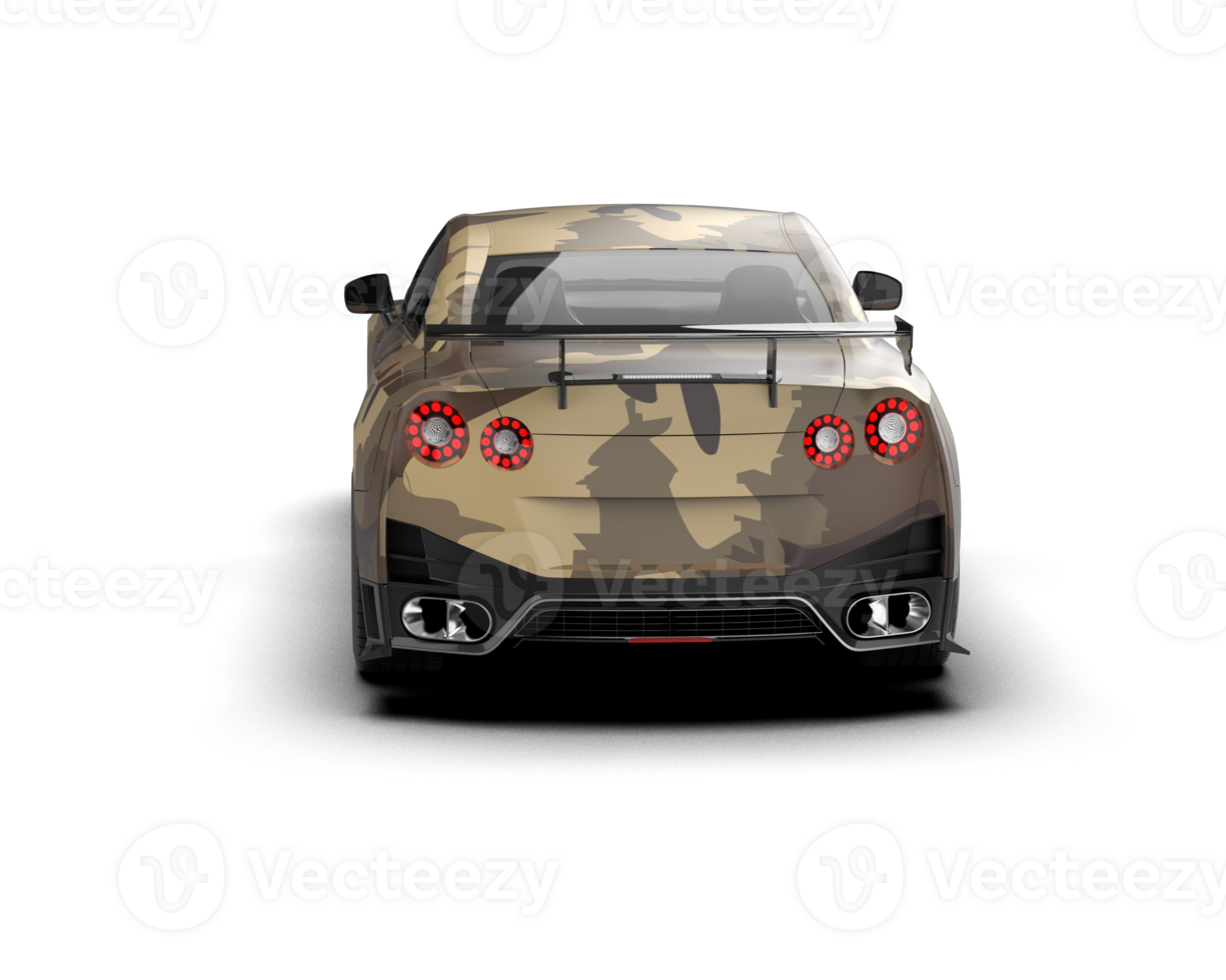 Realistic sport car isolated on background. 3d rendering - illustration png