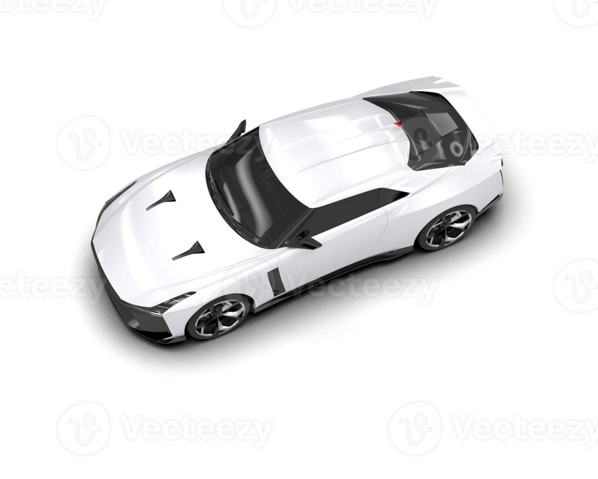 Realistic sport car isolated on background. 3d rendering - illustration png