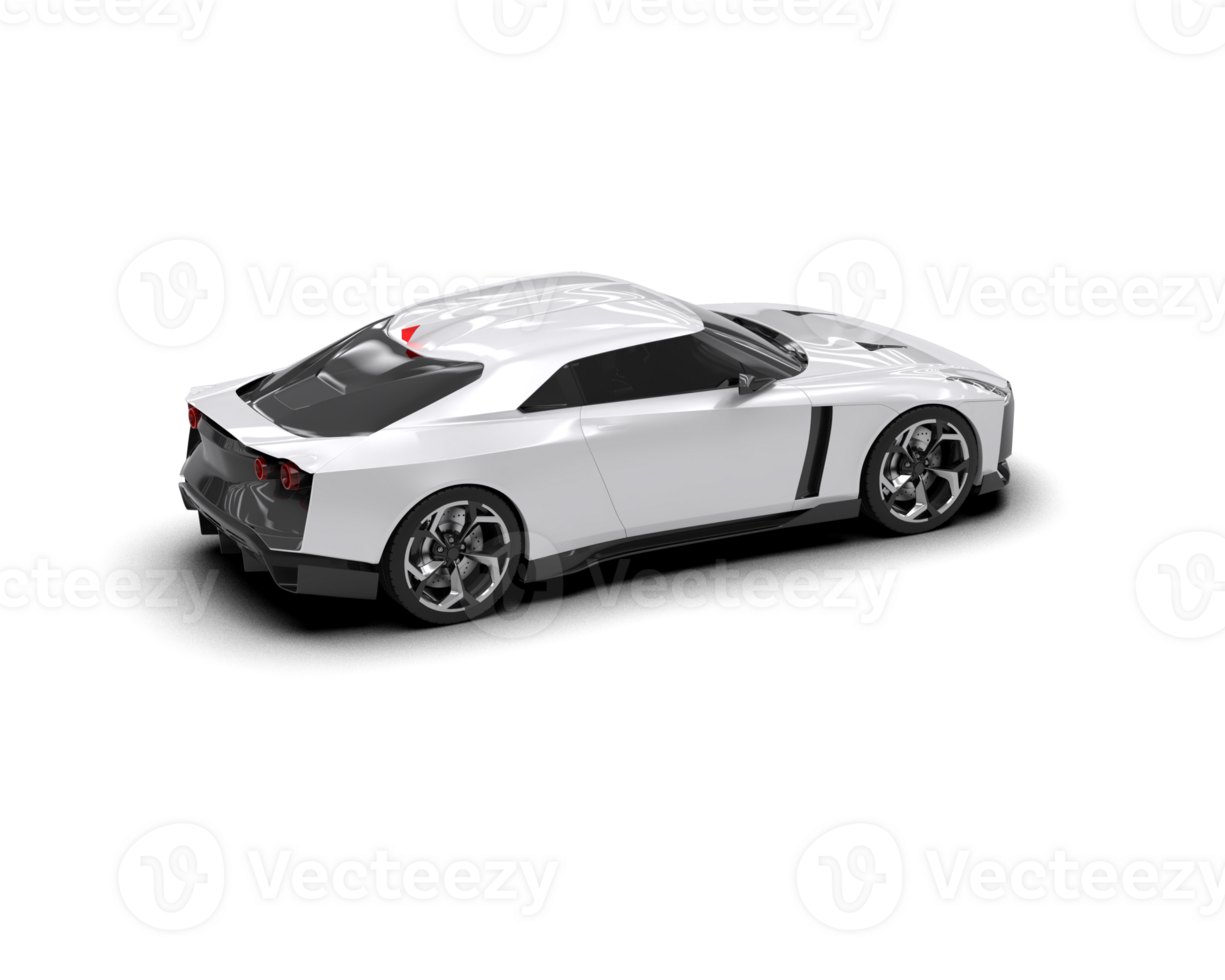 Realistic sport car isolated on background. 3d rendering - illustration png