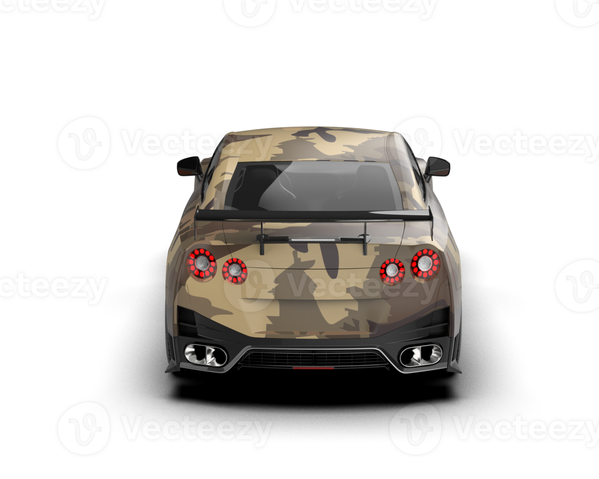 Realistic sport car isolated on background. 3d rendering - illustration png