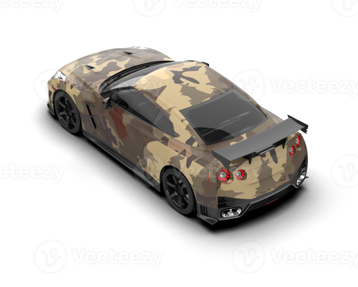 Realistic sport car isolated on background. 3d rendering - illustration png