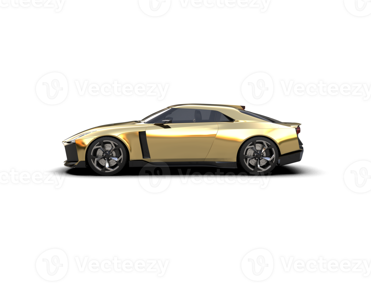 Realistic sport car isolated on background. 3d rendering - illustration png