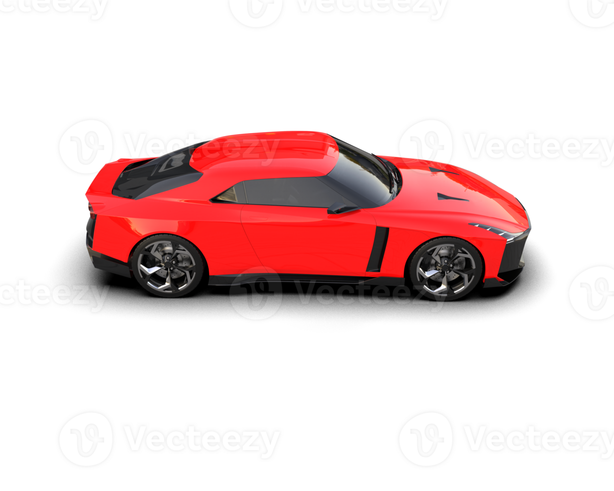 Realistic sport car isolated on background. 3d rendering - illustration png