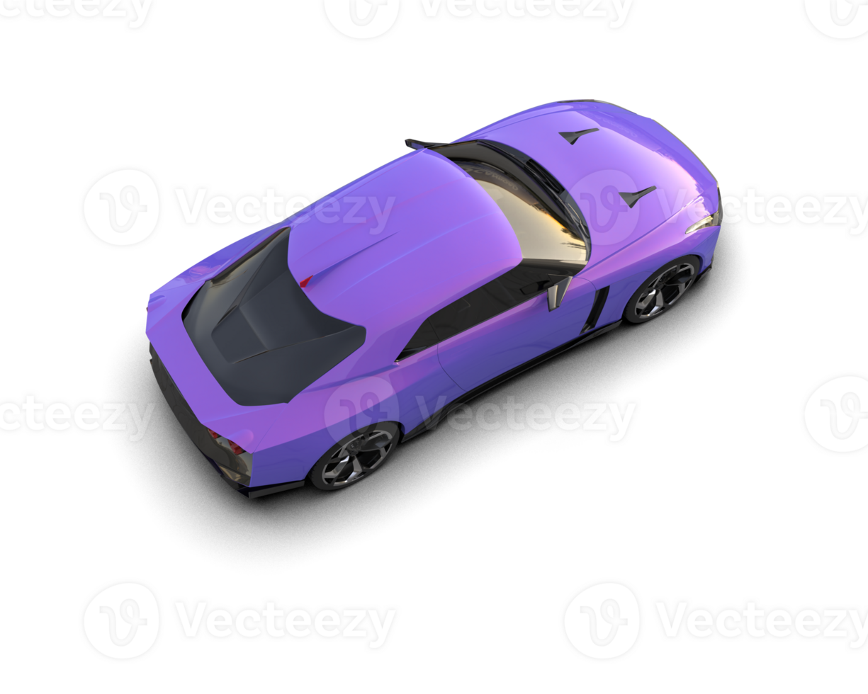 Realistic sport car isolated on background. 3d rendering - illustration png