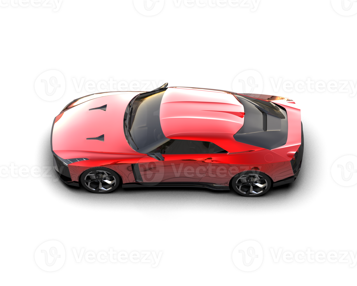 Realistic sport car isolated on background. 3d rendering - illustration png