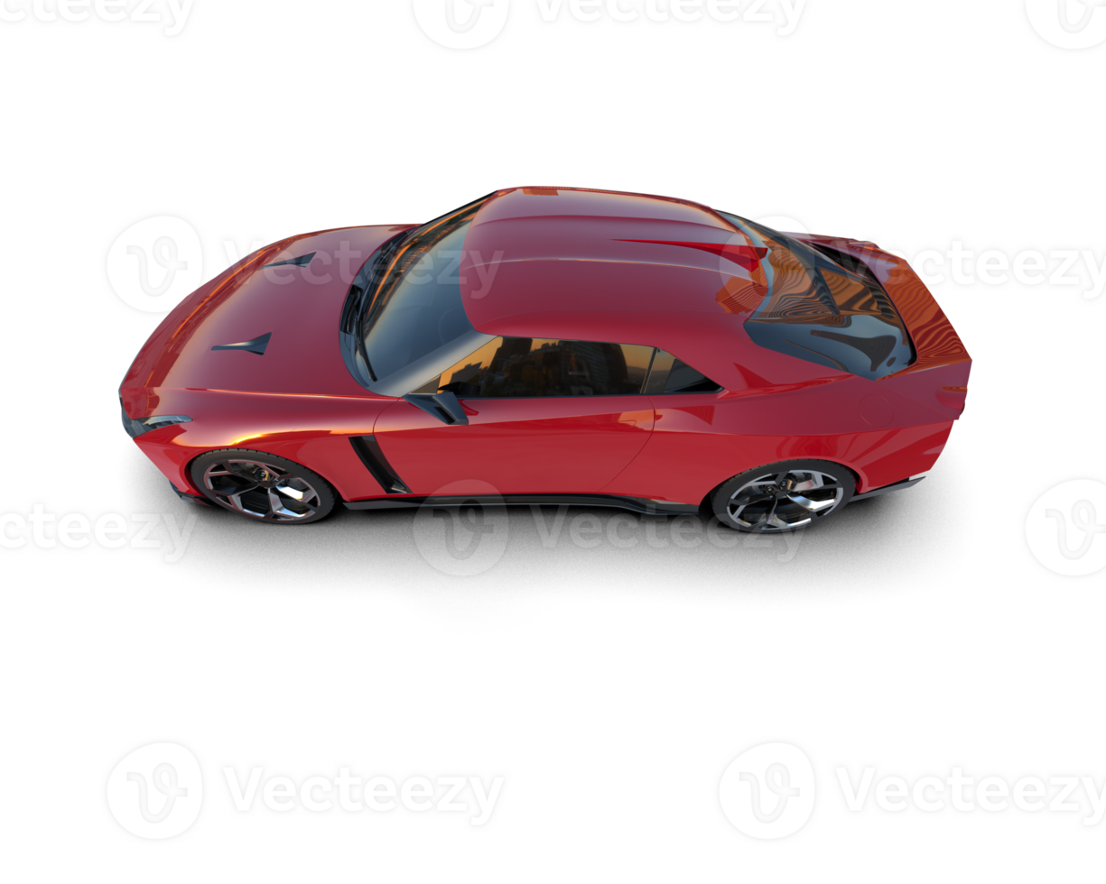 Realistic sport car isolated on background. 3d rendering - illustration png
