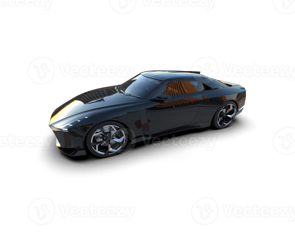 Realistic sport car isolated on background. 3d rendering - illustration png