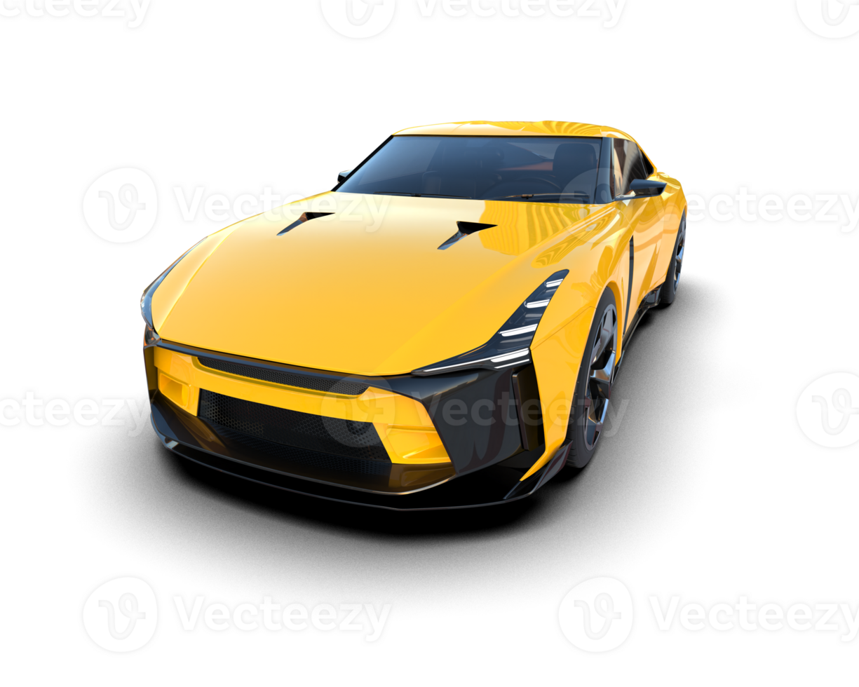 Realistic sport car isolated on background. 3d rendering - illustration png