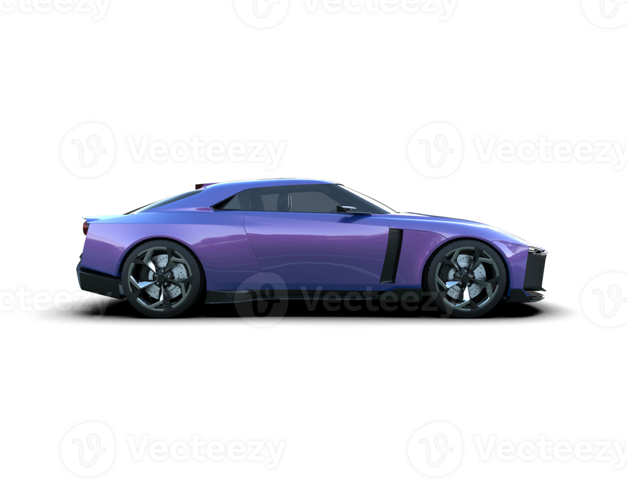 Realistic sport car isolated on background. 3d rendering - illustration png