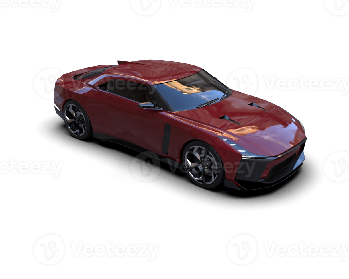 Realistic sport car isolated on background. 3d rendering - illustration png