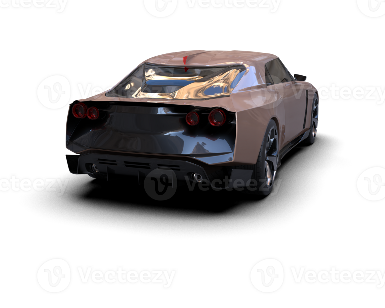 Realistic sport car isolated on background. 3d rendering - illustration png