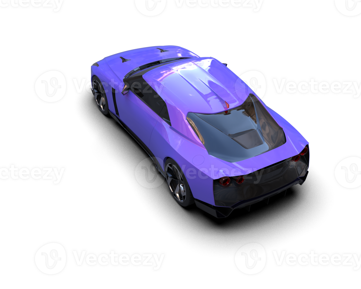 Realistic sport car isolated on background. 3d rendering - illustration png
