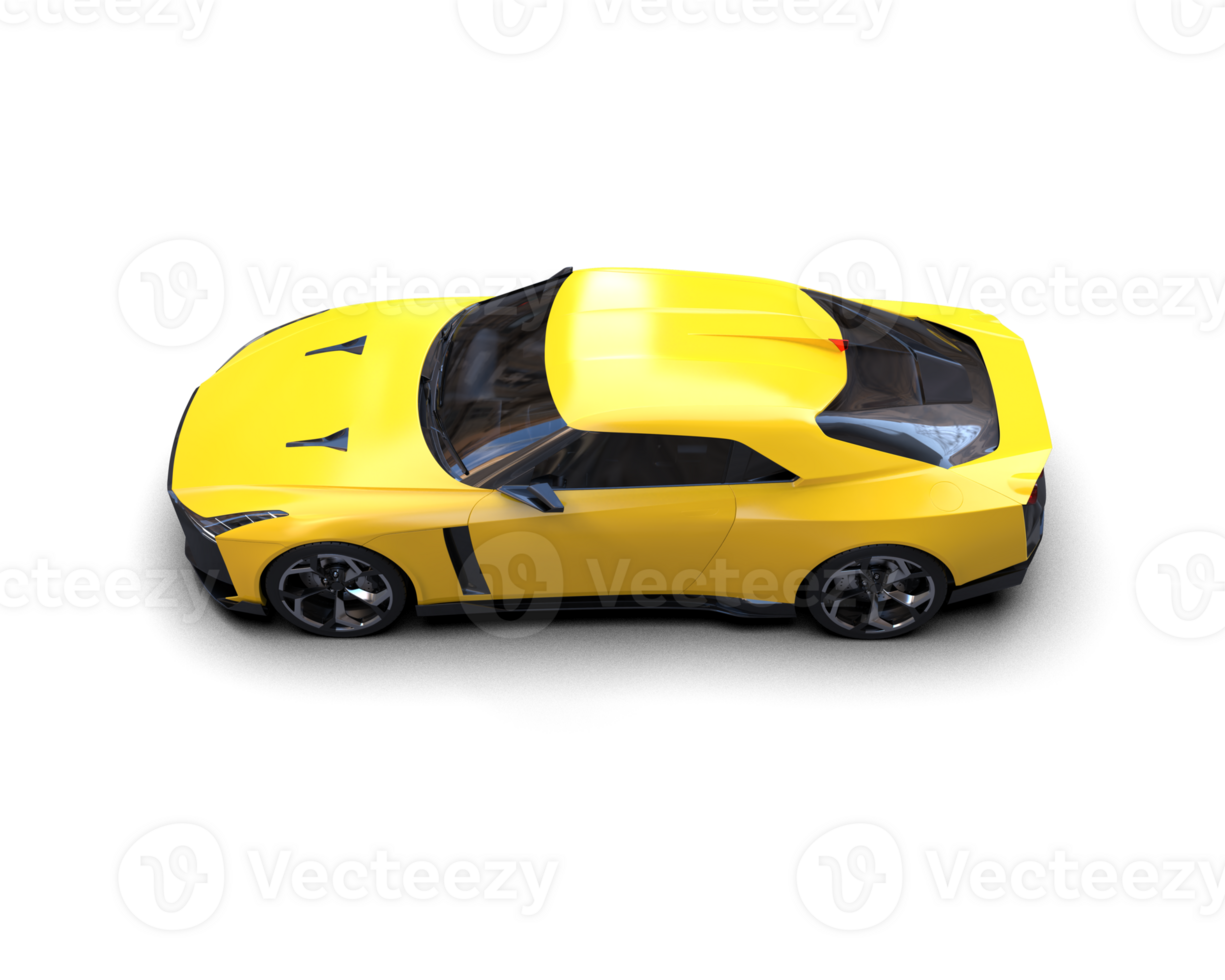 Realistic sport car isolated on background. 3d rendering - illustration png
