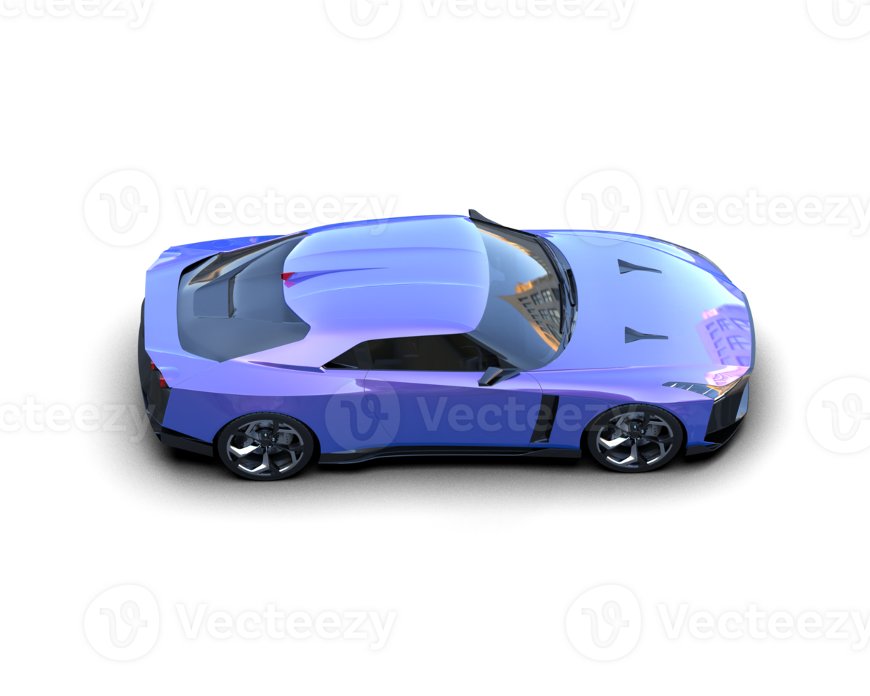 Realistic sport car isolated on background. 3d rendering - illustration png