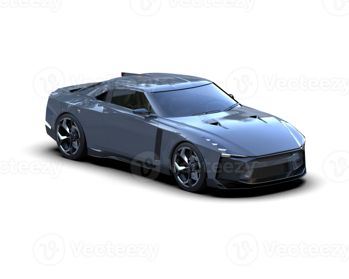 Realistic sport car isolated on background. 3d rendering - illustration png
