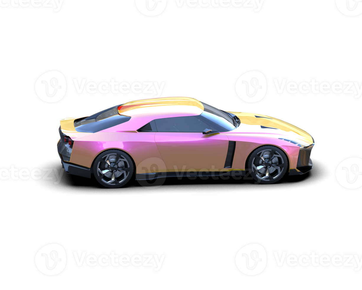 Realistic sport car isolated on background. 3d rendering - illustration png