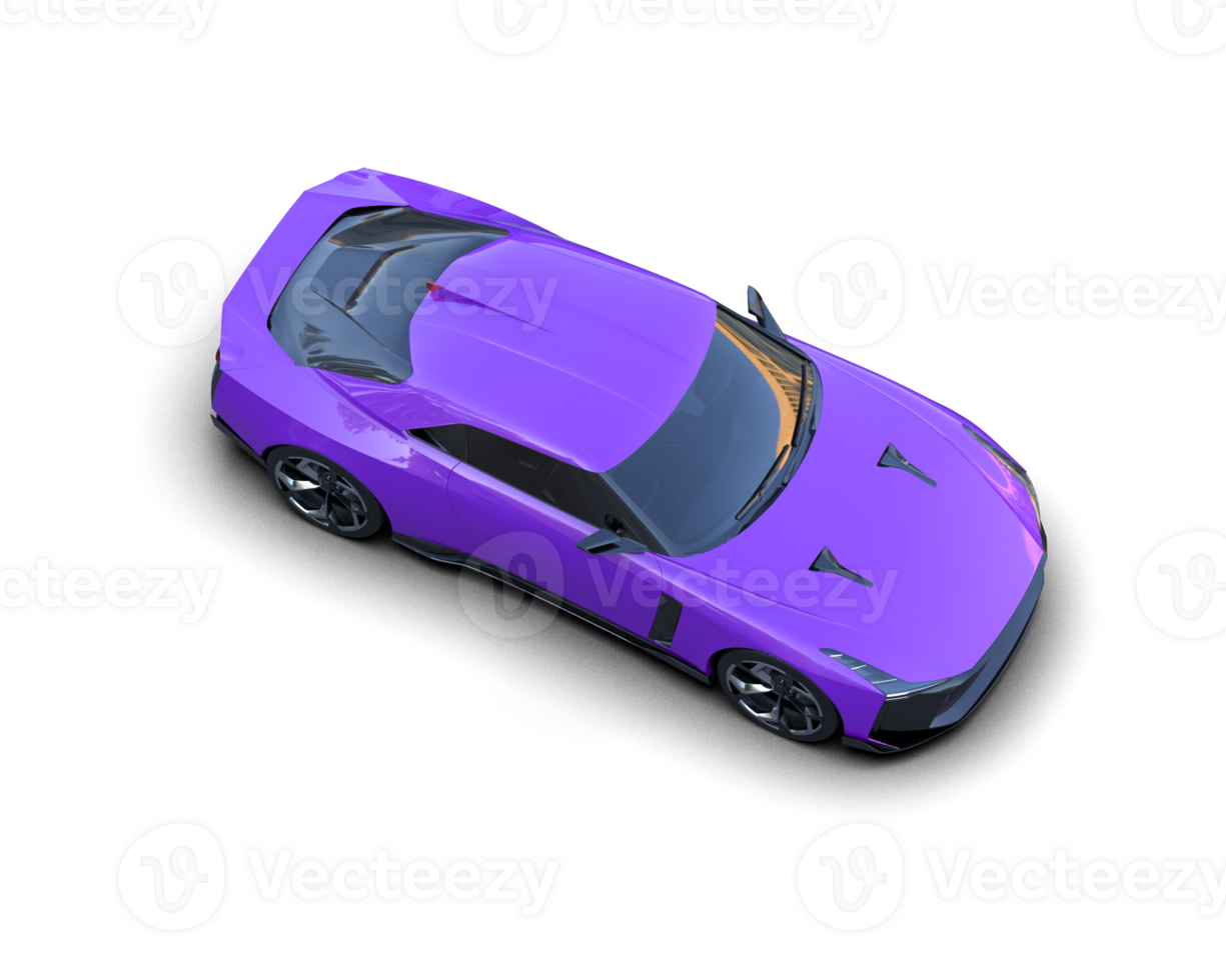 Realistic sport car isolated on background. 3d rendering - illustration png