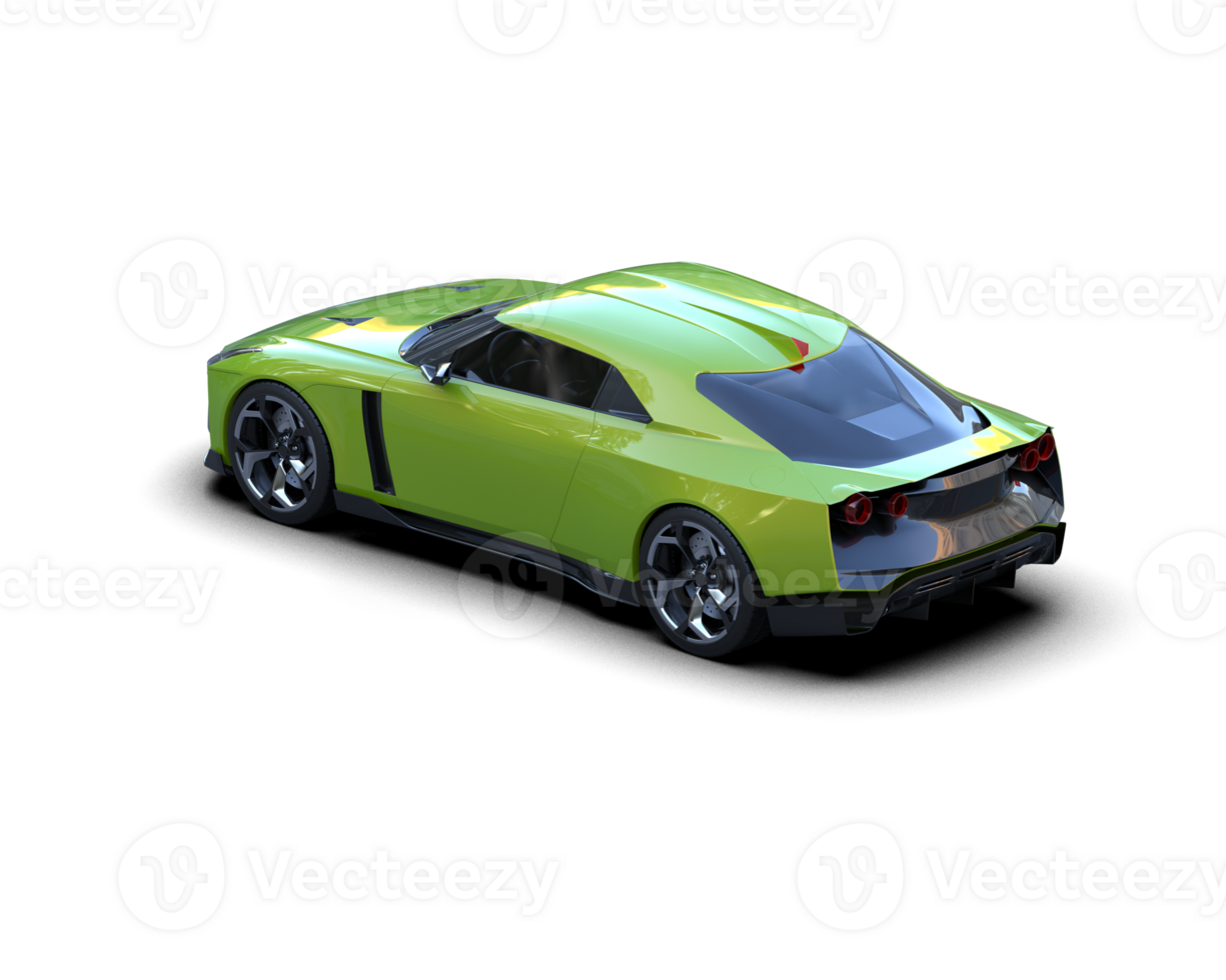 Realistic sport car isolated on background. 3d rendering - illustration png