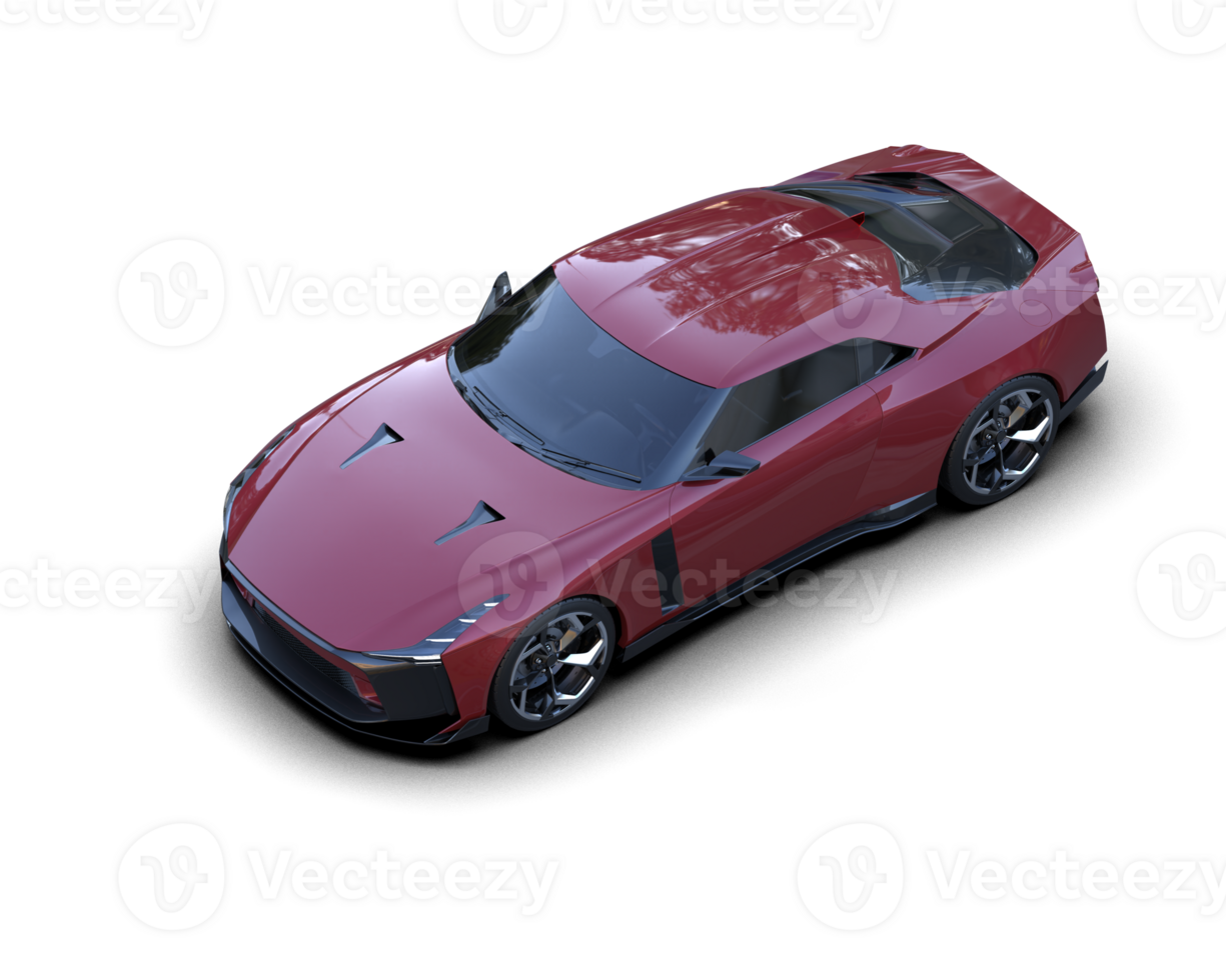 Realistic sport car isolated on background. 3d rendering - illustration png