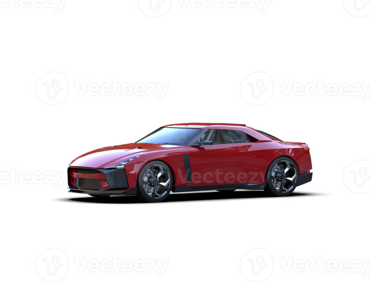 Realistic sport car isolated on background. 3d rendering - illustration png