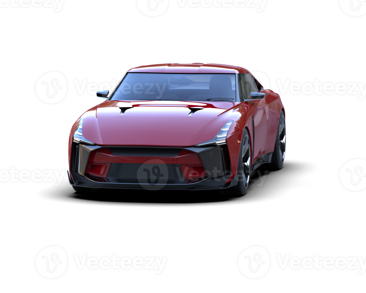 Realistic sport car isolated on background. 3d rendering - illustration png