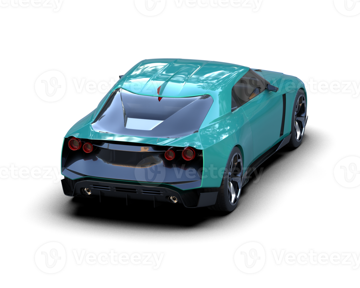 Realistic sport car isolated on background. 3d rendering - illustration png