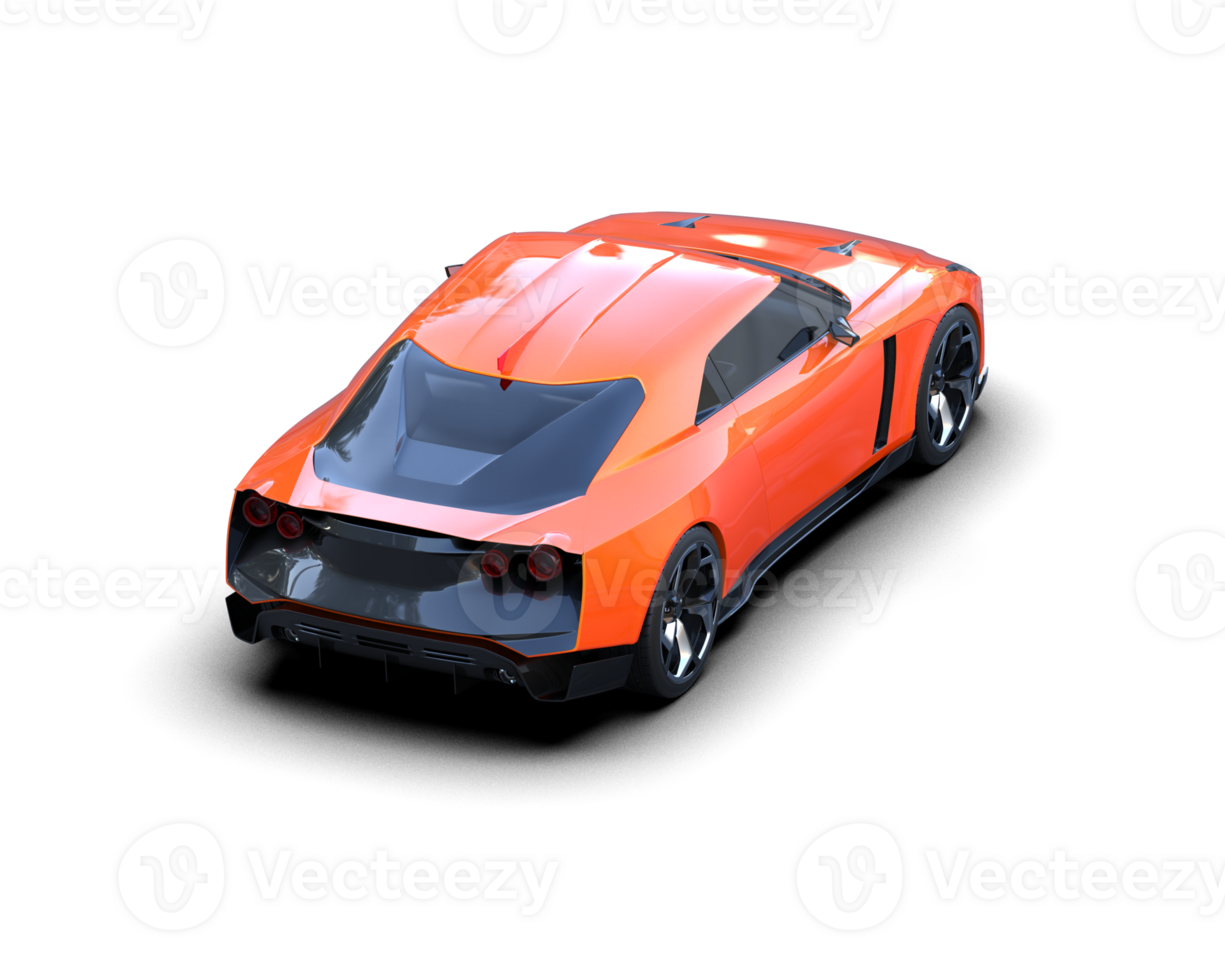 Realistic sport car isolated on background. 3d rendering - illustration png