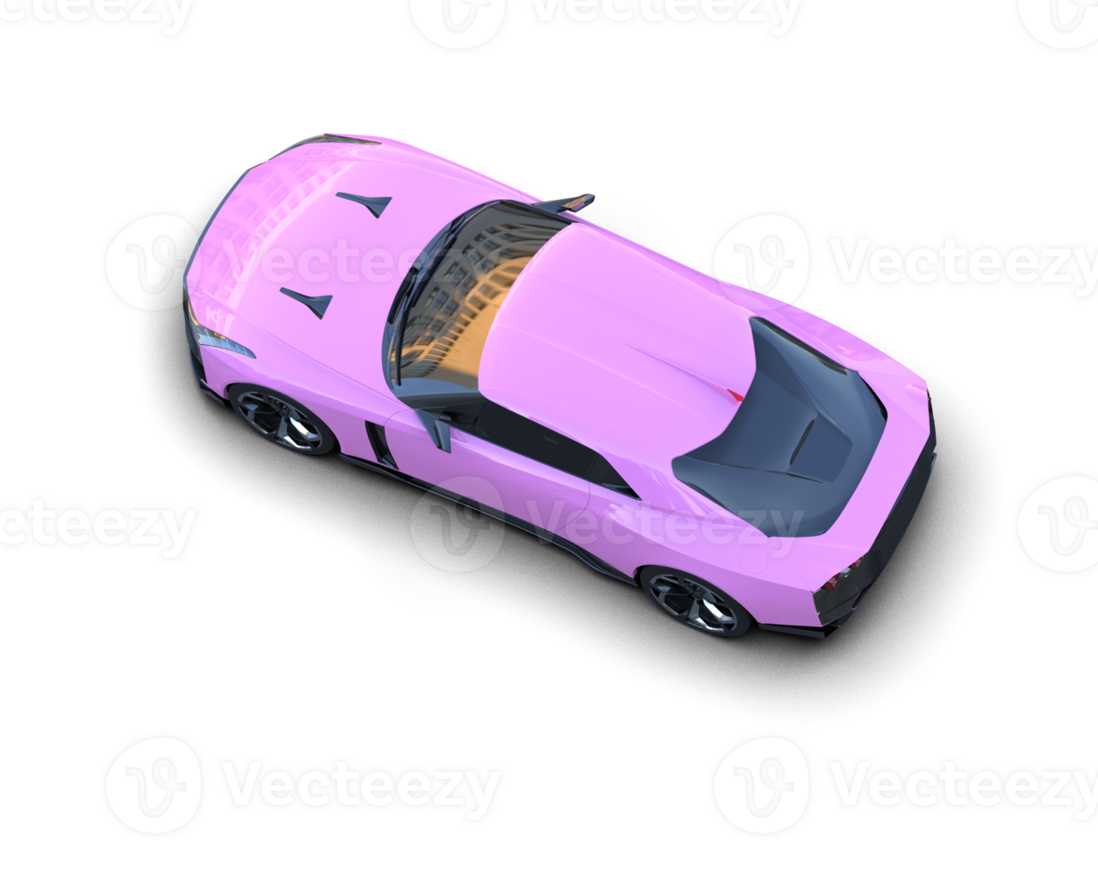 Realistic sport car isolated on background. 3d rendering - illustration png