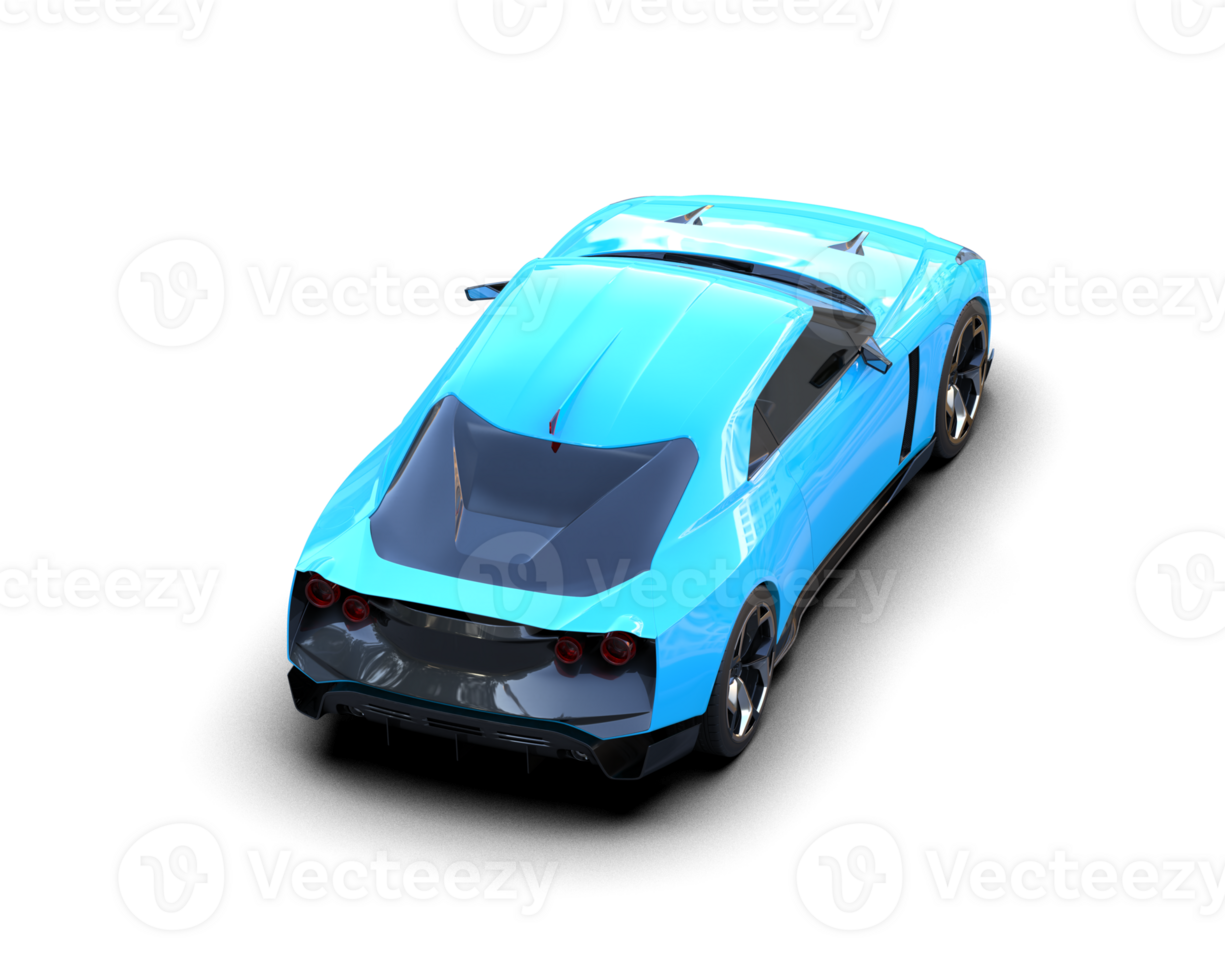 Realistic sport car isolated on background. 3d rendering - illustration png