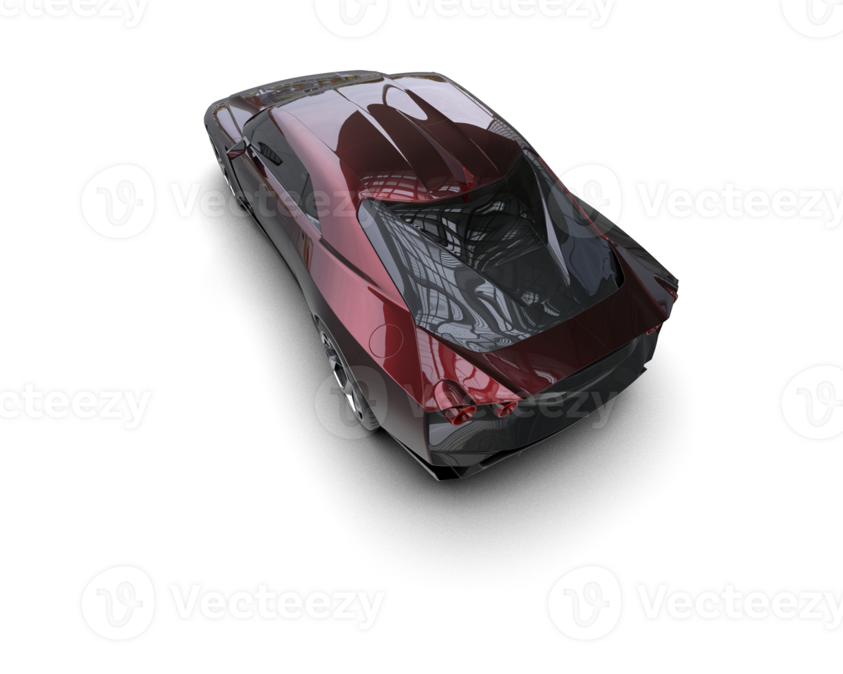 Realistic sport car isolated on background. 3d rendering - illustration png