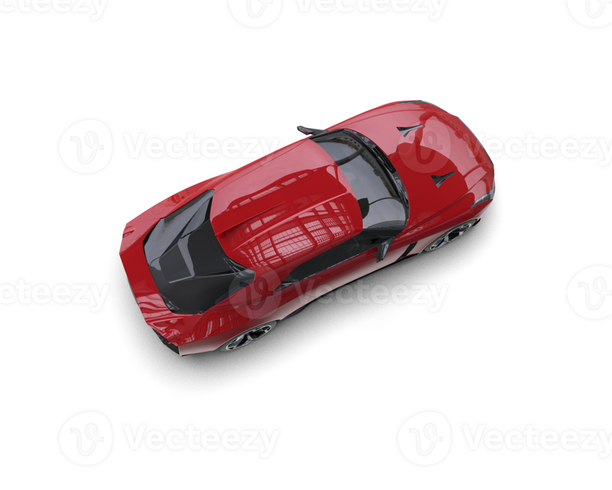 Realistic sport car isolated on background. 3d rendering - illustration png