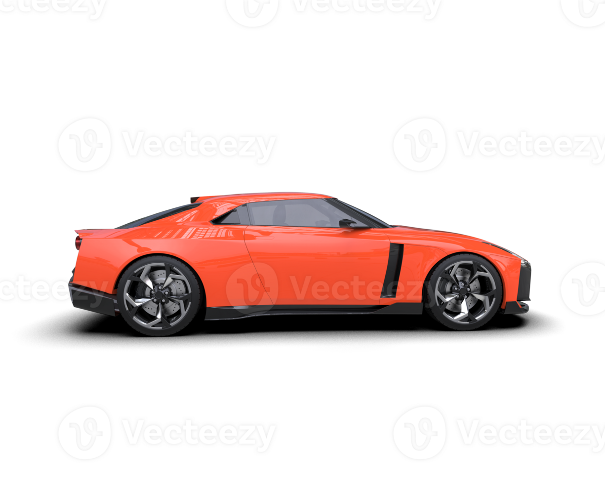 Realistic sport car isolated on background. 3d rendering - illustration png