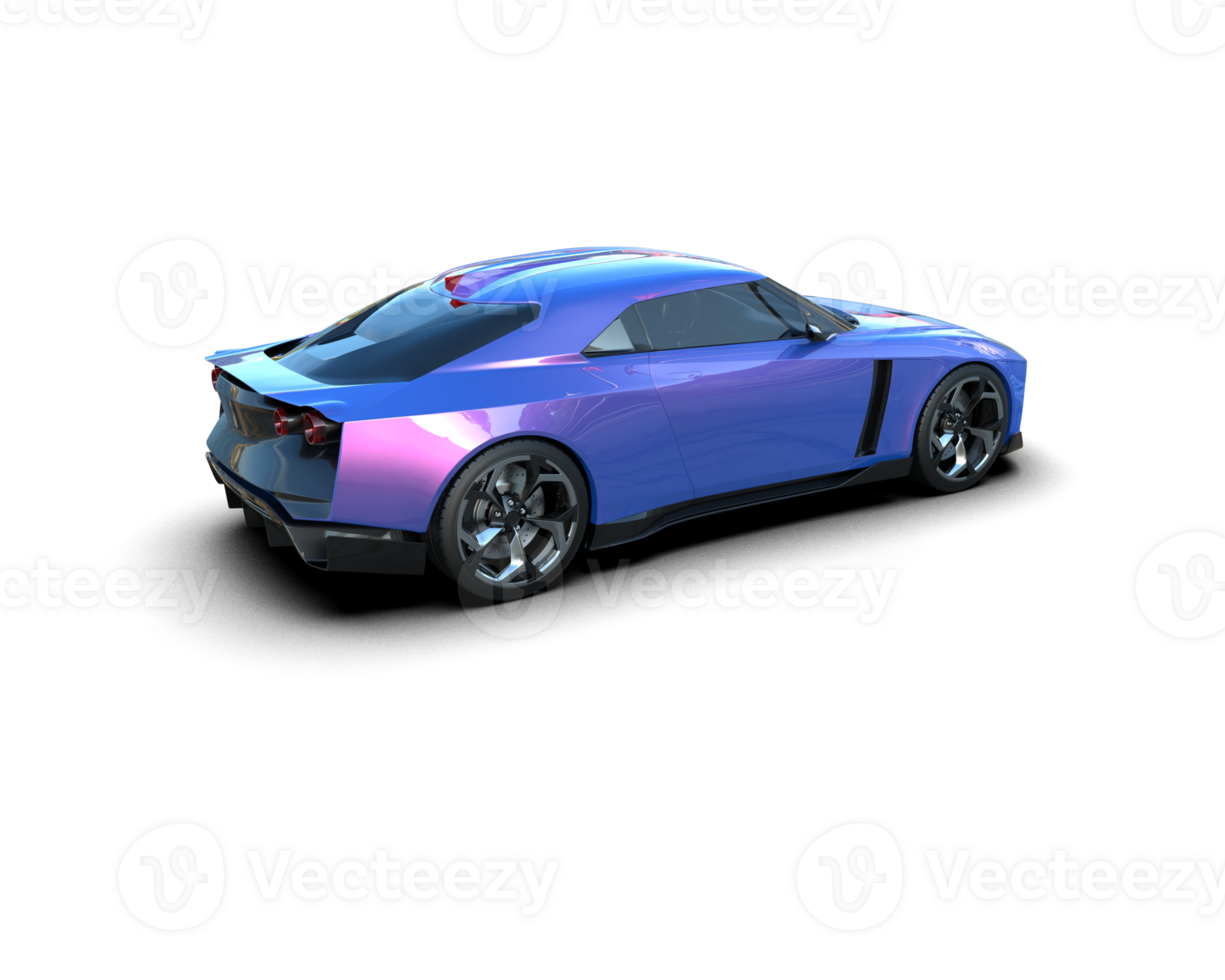 Realistic sport car isolated on background. 3d rendering - illustration png