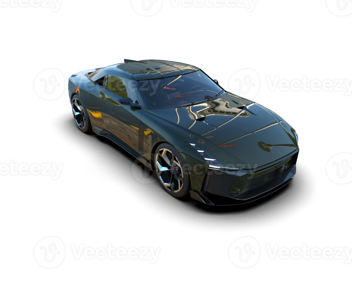 Realistic sport car isolated on background. 3d rendering - illustration png