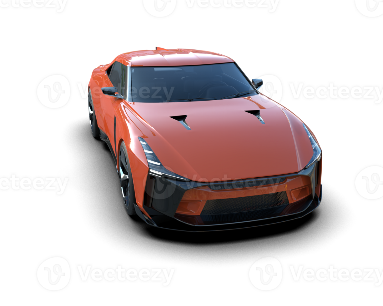 Realistic sport car isolated on background. 3d rendering - illustration png