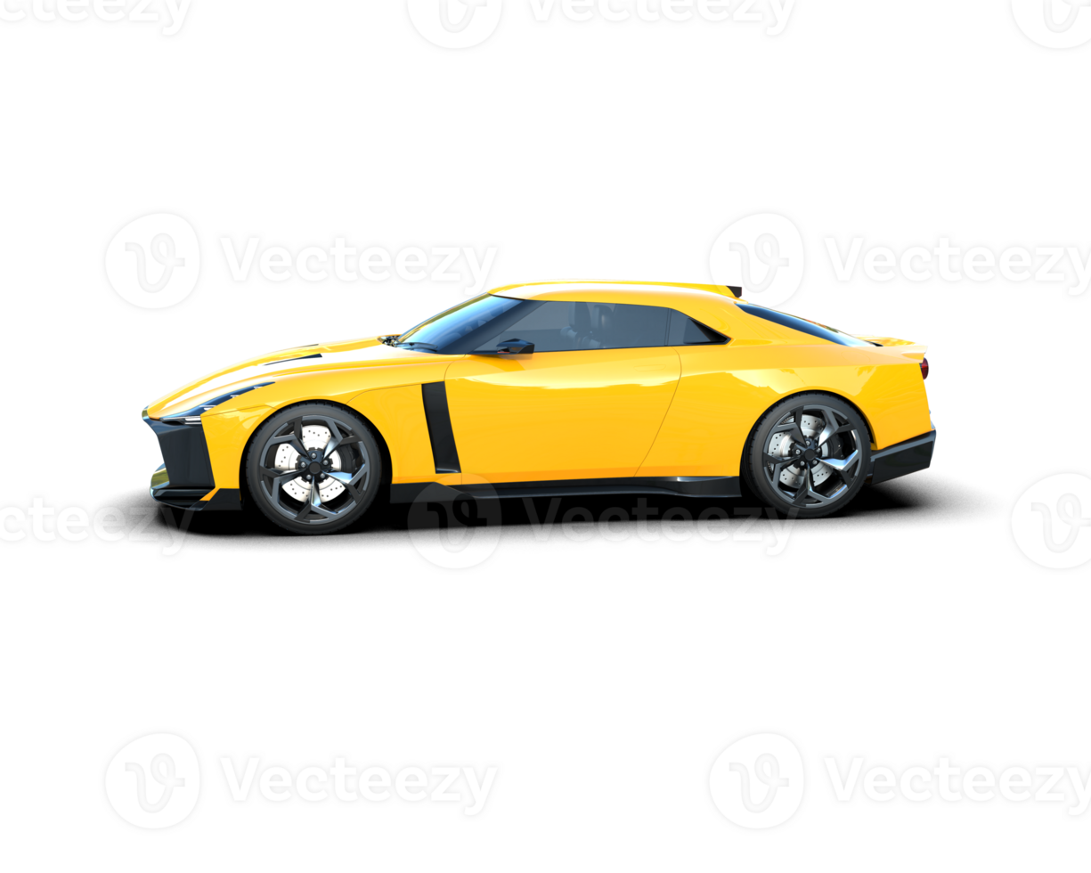 Realistic sport car isolated on background. 3d rendering - illustration png