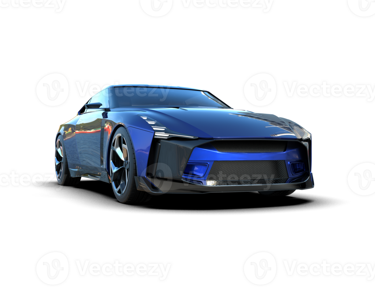 Realistic sport car isolated on background. 3d rendering - illustration png
