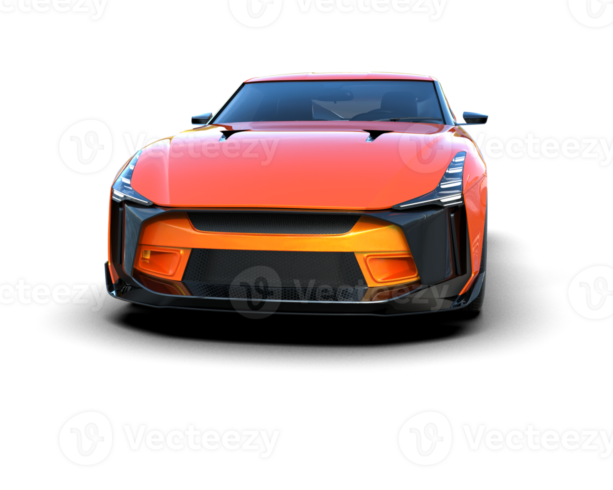 Realistic sport car isolated on background. 3d rendering - illustration png